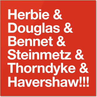 Herbie - Original “&” List (White on Red) Posters and Art